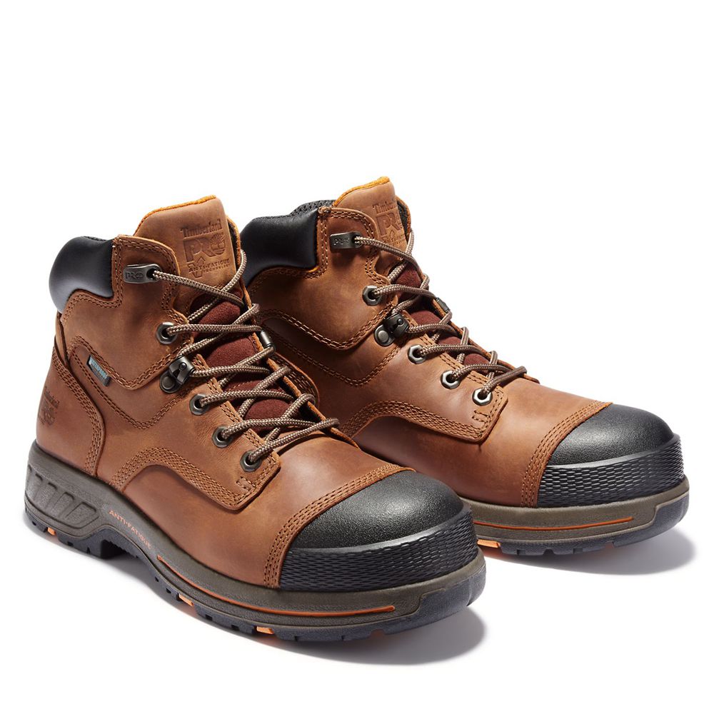 Timberland Mens Work Boots PRO® Helix HD 6\" Soft Toe - Brown/Black - India WK8241065